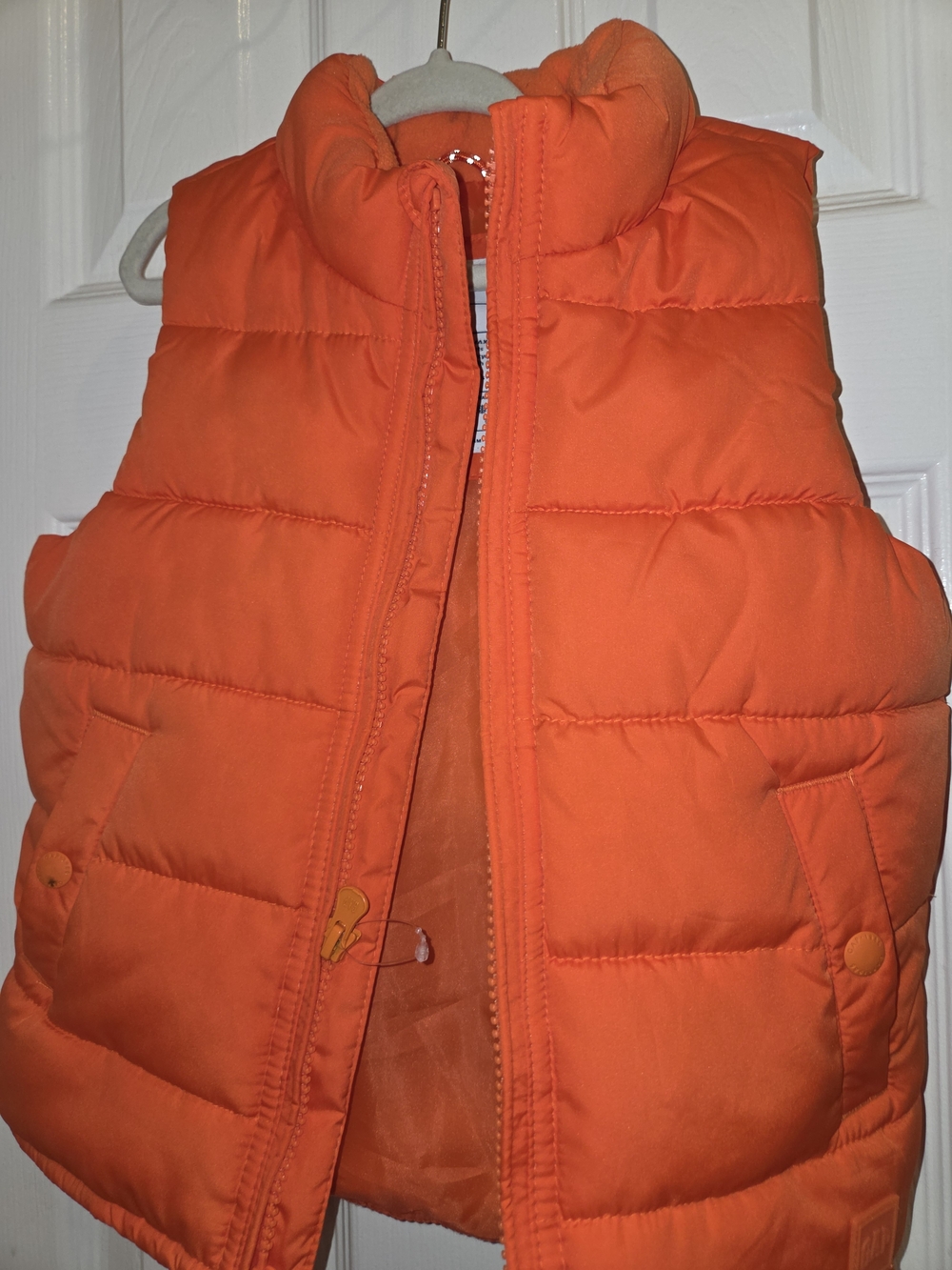 GAP Kids Orange Quilted Puffer Vest
